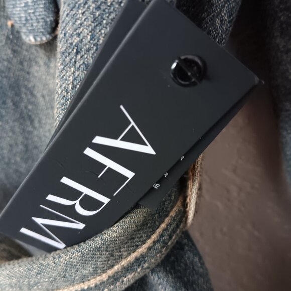 AFRM LONG  DENIM TRENCH COAT 205.00 RETAIL NWT - Picture 7 of 9